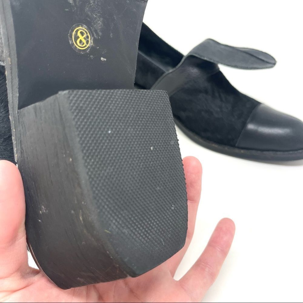 Yes Western Black Leather and Calf Hair Toe Cap Shoe/Bootie Size 8 - Picture 8 of 8